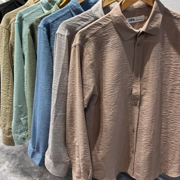 پیراهن آستین بلند لنین زارا - تصویر 2