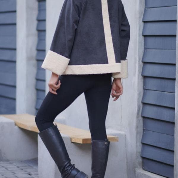 کاپشن مدل بوفالو یقه خز - تصویر 3