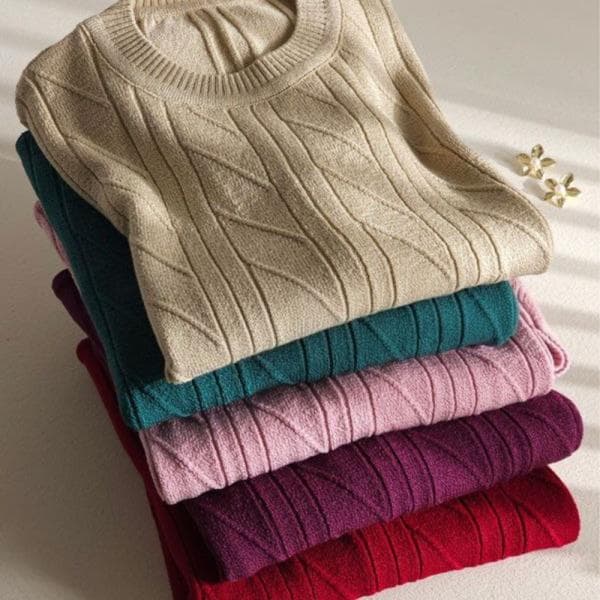 تیشرت بافت آستین کوتاه مورب کد3060 - تصویر 8