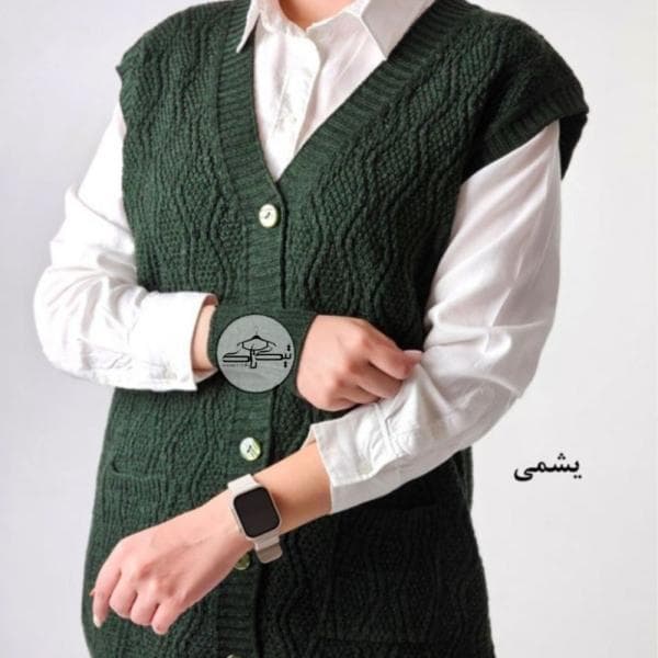 ژیله بافت آبشاری دو جیب کد3031 - تصویر 6