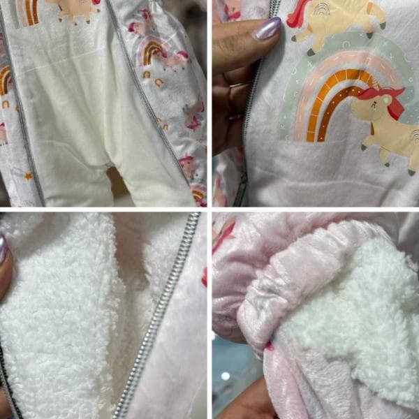 کاپشن سرهمی نوزادی تک شاخ - تصویر 2