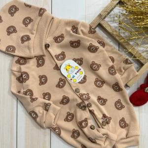 لباس سرهمی و کلاه خرسی نوزادی