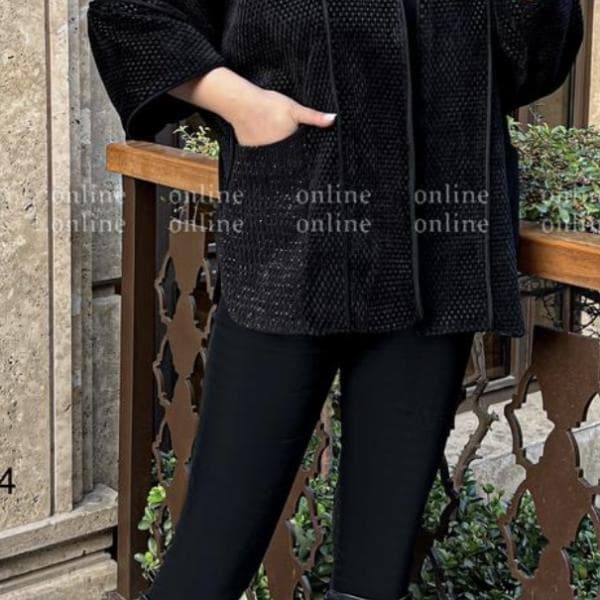 پارچه مخمل جودون مشکی - تصویر 3