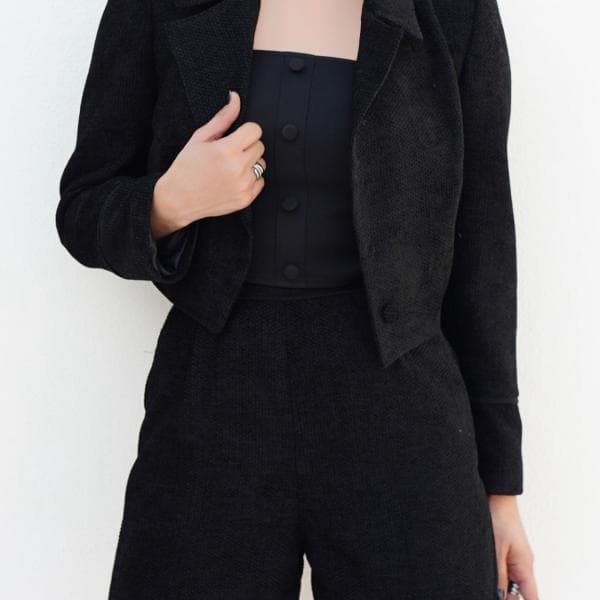 پارچه مخمل جودون مشکی - تصویر 4