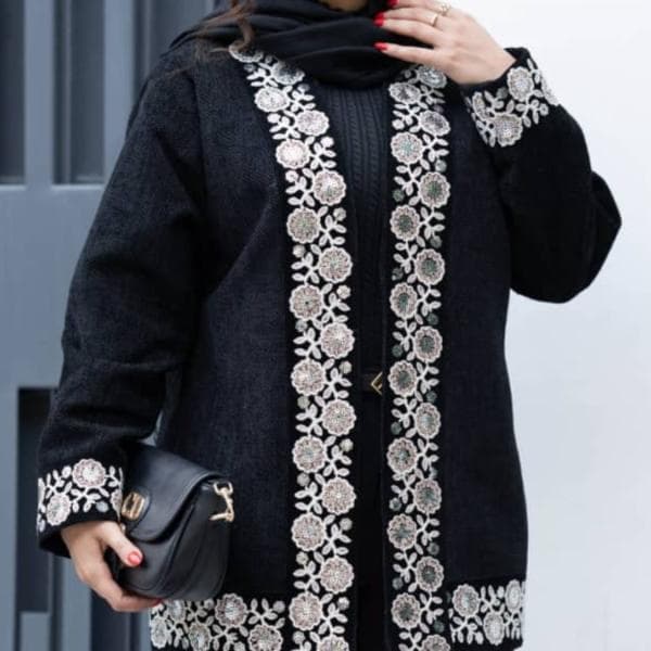 پارچه مخمل جودون مشکی - تصویر 8