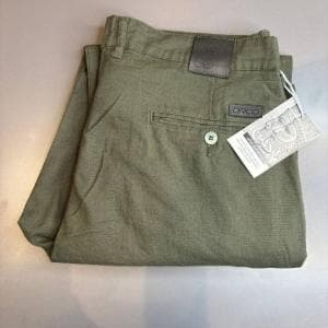 شلوار کارون لینن سبز یشمی اردجین