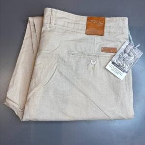 شلوار کارون لینن کرم نخودی اردجین