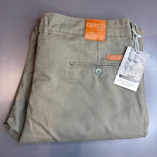 شلوار کارون لینن سبز کاهویی اردجین