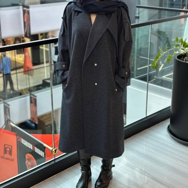 پالتو بلند زنانه کد1768 - تصویر 4