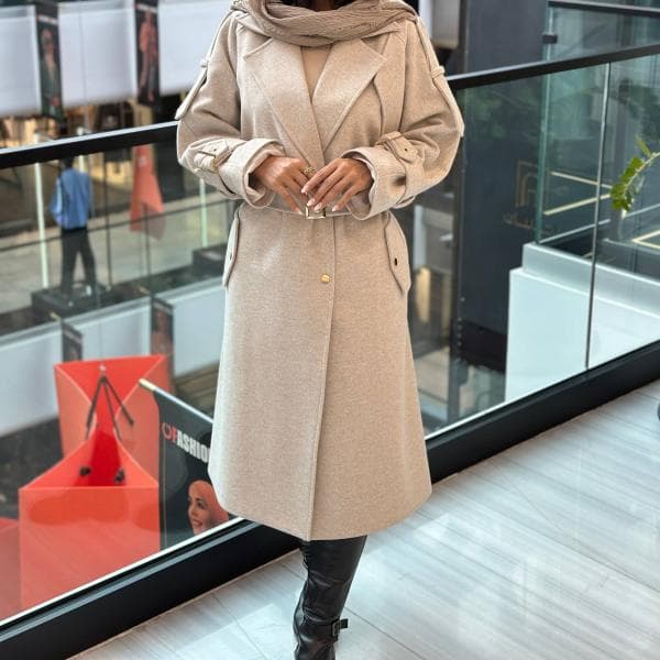 پالتو بلند زنانه کد1768 - تصویر 3