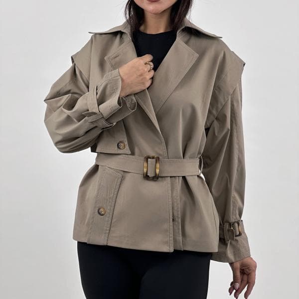 ترنچ کت کوتاه کد 1571 - تصویر 5