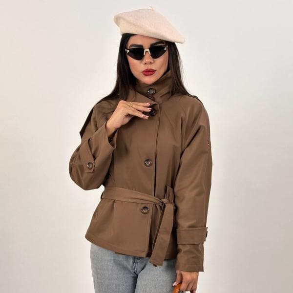 بارانی کوتاه کد 1743 - تصویر 4