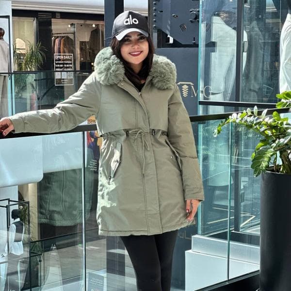 کاپشن شمعی خزدار کد 1713 - تصویر 2