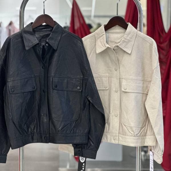 بامبر جکت چرم کد 1680 - تصویر 3