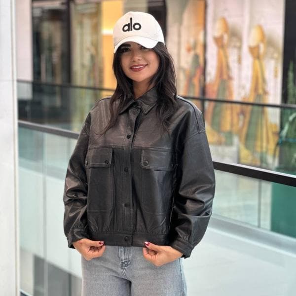 بامبر جکت چرم کد 1680 - تصویر 2