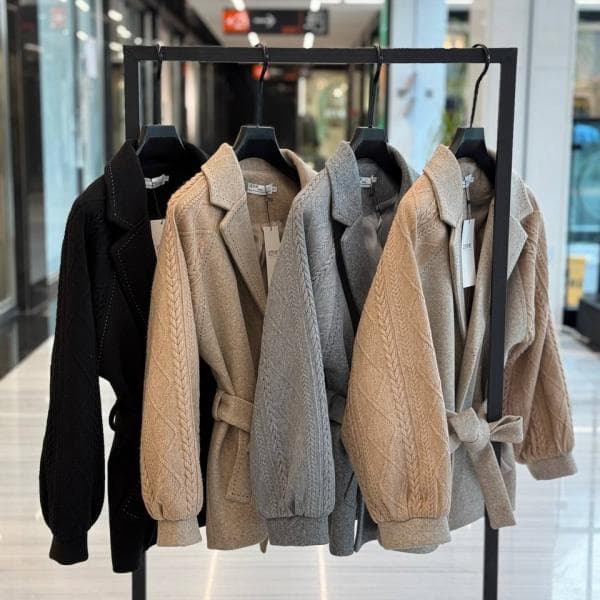 کت استین بافت کد 2749 - تصویر 2