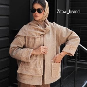 کت 2 جیب شال دار کد 2748