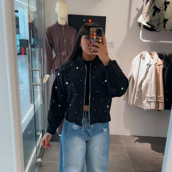 بامبر جکت نگین دار - تصویر 3