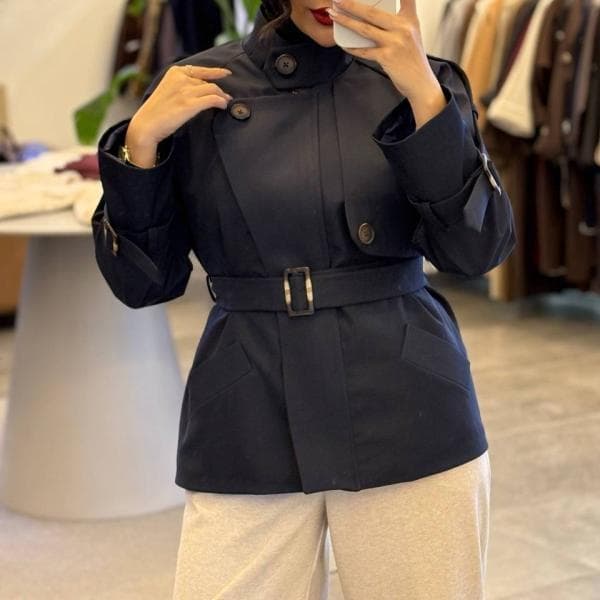 بارانی یقه ایستاده کد 205 - تصویر 2