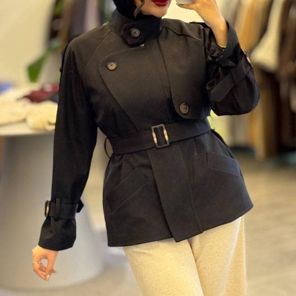 بارانی یقه ایستاده کد 205 - تصویر 5