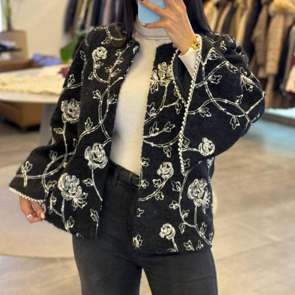 کت استین مرواریدی کد 245 - تصویر 3