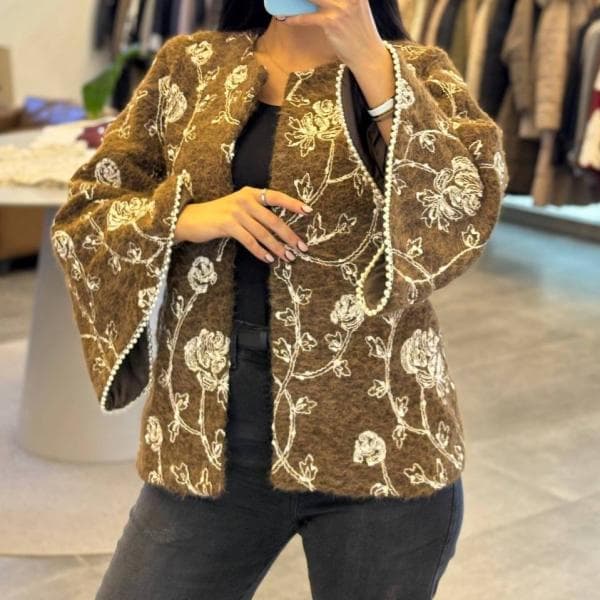 کت استین مرواریدی کد 245 - تصویر 2