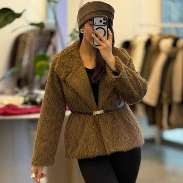 کت خز زنانه کد 0185 - تصویر 5