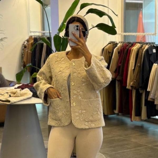 کت گلدوزی پشمی کد 0144 - تصویر 2