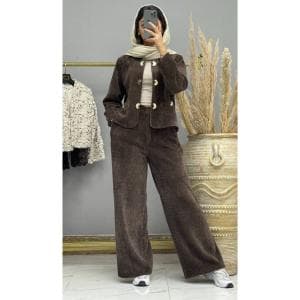 ست کت و شلوار لمه بیسکوییتی کد 225