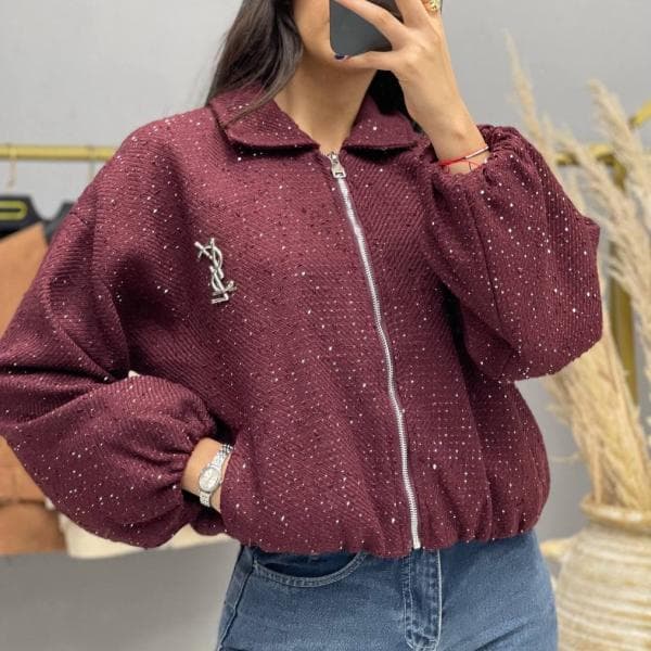 بامبر جکت یقه شکاری کد 0180 - تصویر 3