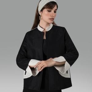 کت کتان مشکی کد 2058