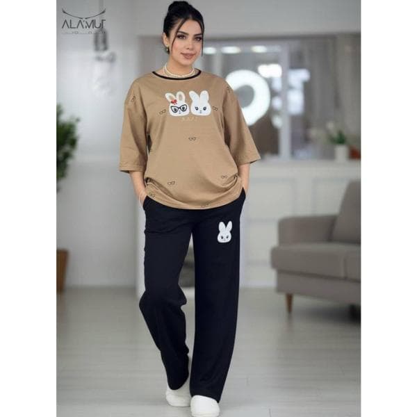 ست لباس راحتی بگ طرح خرگوش - تصویر 1