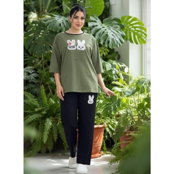 ست لباس راحتی بگ طرح خرگوش - تصویر 5