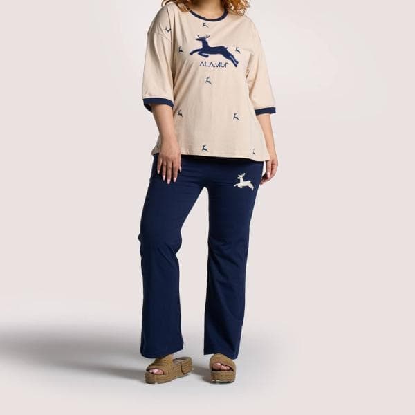 ست لباس راحتی بگ طرح گوزن - تصویر 3