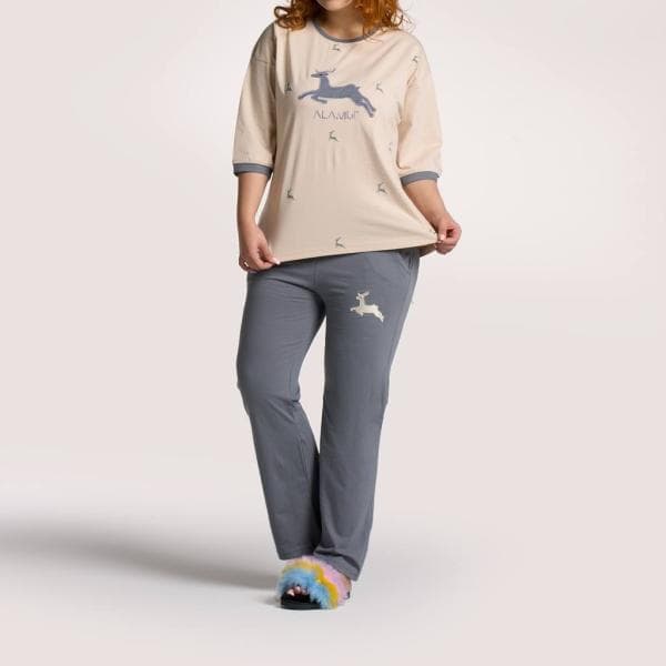 ست لباس راحتی بگ طرح گوزن - تصویر 6