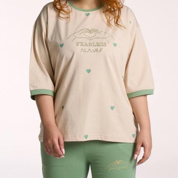 ست لباس راحتی بگ طرح قلب - تصویر 5