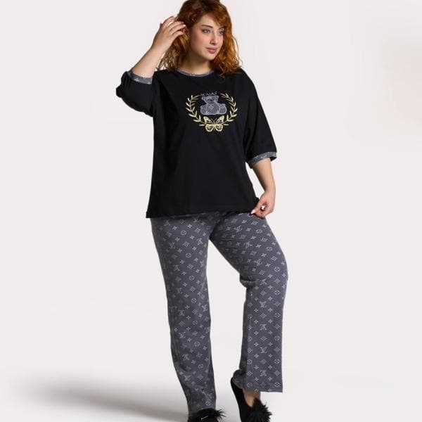 ست لباس راحتی بگ گندمی - تصویر 3