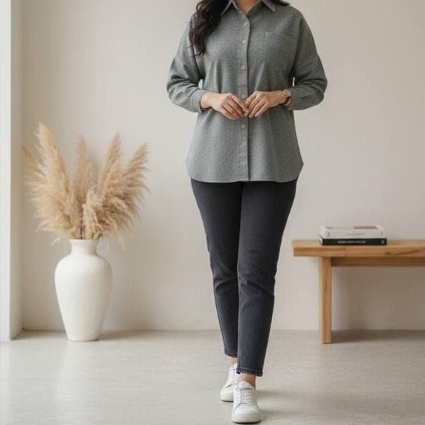 شومیز جین کد 2099 - تصویر 4