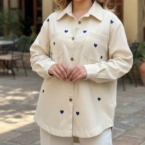 شومیز کتان قلبی