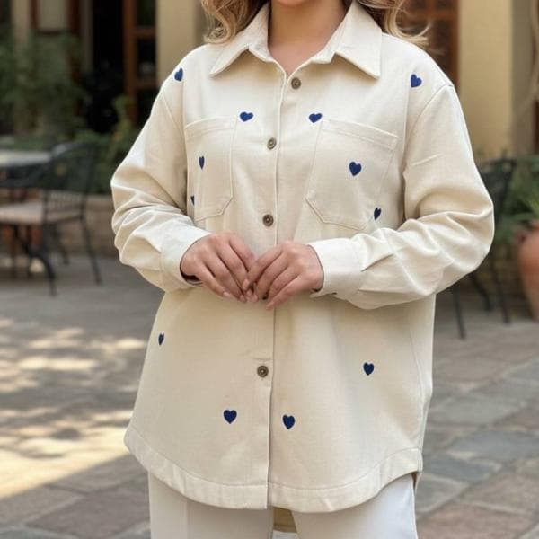 شومیز کتان قلبی - تصویر 1