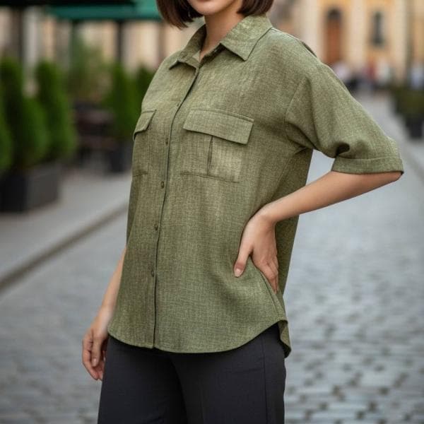 شومیز دو جیب - تصویر 4