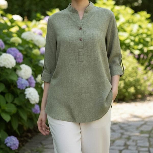 شومیز جلوبسته کد 2082 - تصویر 2