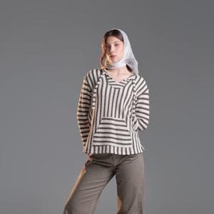 بلوز زنانه راه راه کد 1566