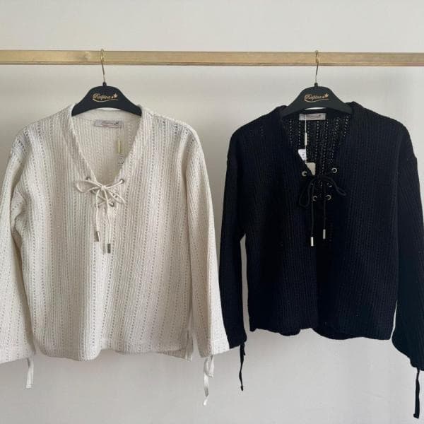 بلوز بافت یقه گرد کد 1556 - تصویر 3