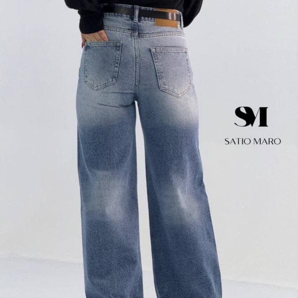 شلوار واید لگ زنانه جین کد0105 - تصویر 3