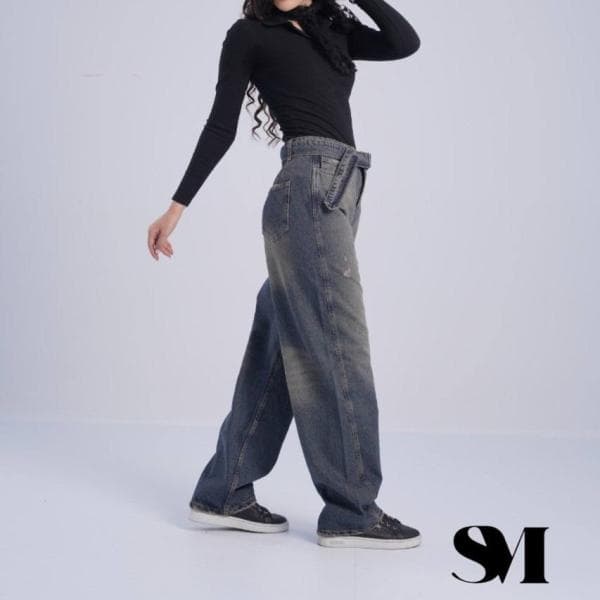 شلوار بگ زنانه کد0328 - تصویر 3