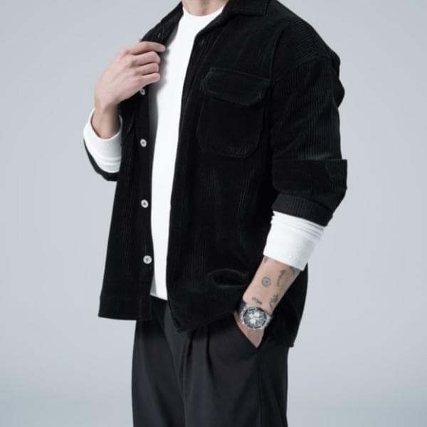 پیراهن مردانه کبریتی مخملی کد1893 - تصویر 5