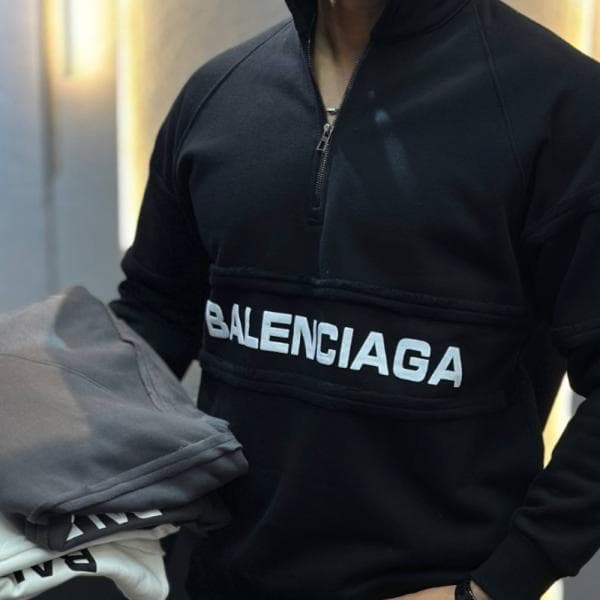 هودی نیم زیپ مردانه کد1873 - تصویر 1