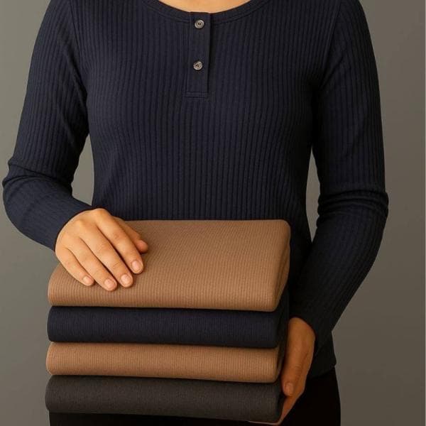 بلوز زنانه جلو دکمه کد1852 - تصویر 2