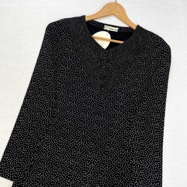 بلوز زنانه جلو گیپور کد1849 - تصویر 6